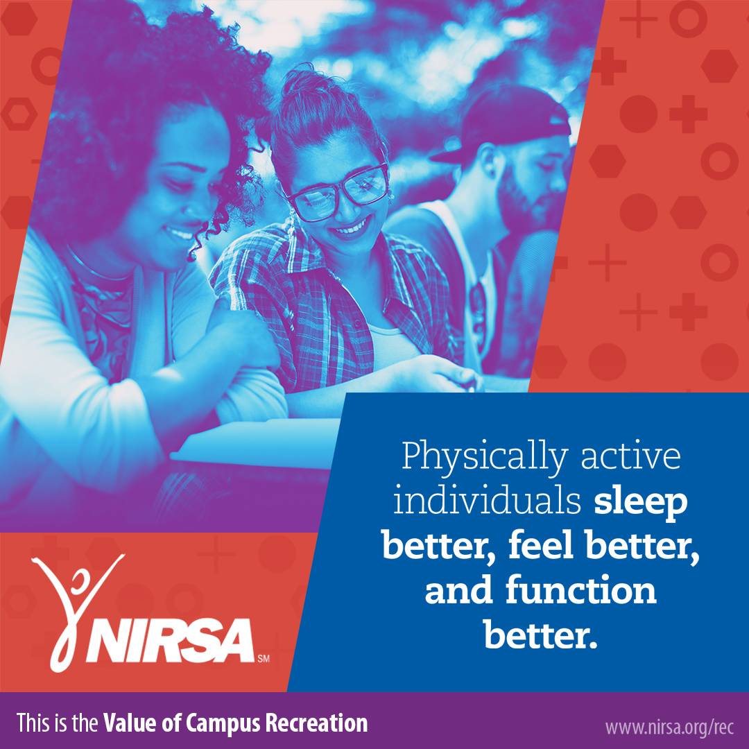Physically active individuals sleep better, feel better, and function better.